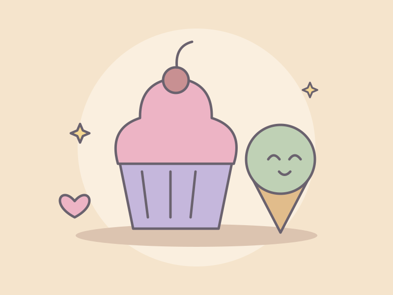Food & Treats coloring collection illustration